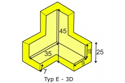 Profil ochronny na narożnik typ E 3D
