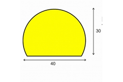 Profil ochronny ostrzegawczy żółto-czarny typ C 