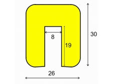 profil ochronny ostrzegawczy żółto-czarny typ r30 - sklep bhp elmetal bariery, lustra i profile ochronne 10
