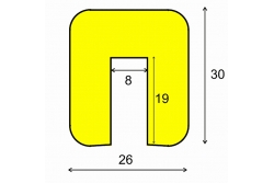 Profil ochronny ostrzegawczy żółto-czarny typ G