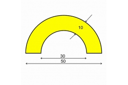 Profil ochronny ostrzegawczy żółto-czarny typ R30