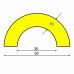 profil ochronny ostrzegawczy żółto-czarny typ r30 - sklep bhp elmetal bariery, lustra i profile ochronne 6