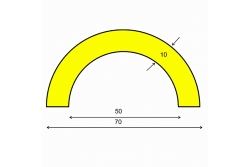 Profil ochronny ostrzegawczy żółto-czarny typ R50