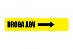 Taśma podłogowa Droga AGV żółta