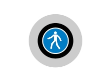 szkiełko gobo - zakaz ruchu pieszych znaki interaktywne led 28