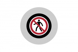 Szkiełko GOBO - Zakaz ruchu pieszych