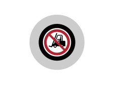 szkiełko gobo - zakaz ruchu pieszych znaki interaktywne led 34