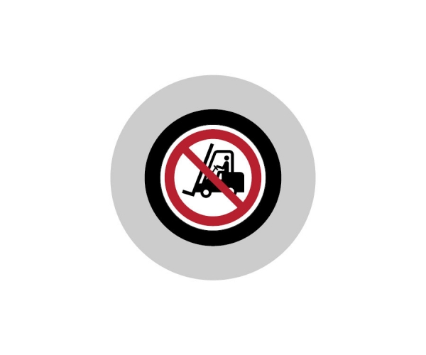 szkiełko gobo - zakaz ruchu urządzeń do transportu poziomego znaki interaktywne led 4