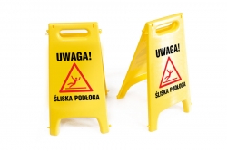 Potykacz ostrzegawczy. Uwaga! Śliska podłoga POT4