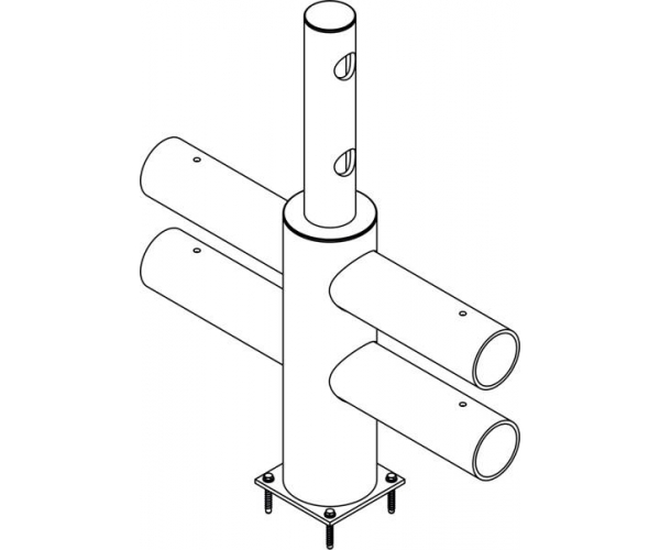 elastyczna barierka ochronna strefy ruchu lima - słupek środkowy - sklep bhp elmetal bariery, lustra i profile ochronne 4