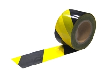 taśma ostrzegawcza odgrodzeniowa żółto - czarna 500 m - sklep bhp elmetal bariery, lustra i profile ochronne 15