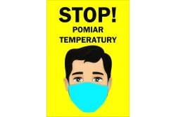 Stop! Pomiar temperatury - tablica informacyjna BHP