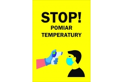 Stop! Pomiar temperatury - tablica informacyjna BHP nr. 3