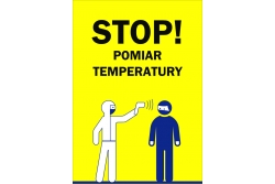 Stop! Pomiar temperatury - tablica informacyjna BHP nr. 4