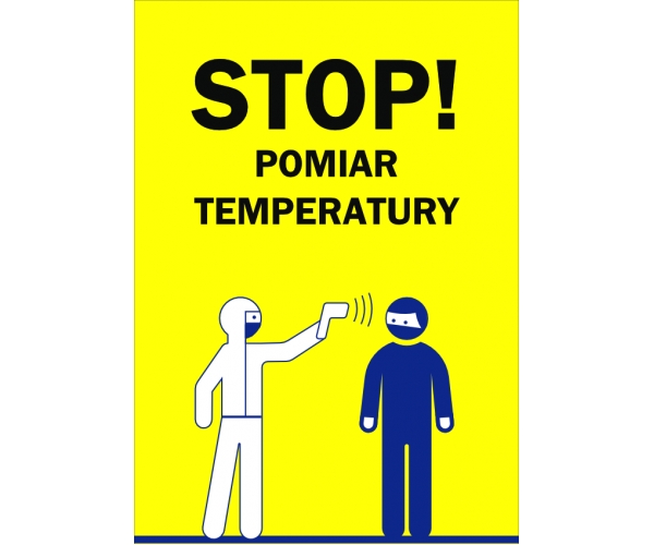 stop! pomiar temperatury - tablica informacyjna bhp nr. 4 tablice i naklejki bhp 4
