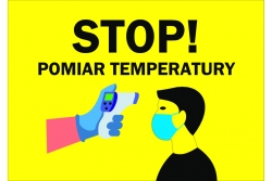 Stop! Pomiar temperatury - tablica informacyjna BHP nr. 6