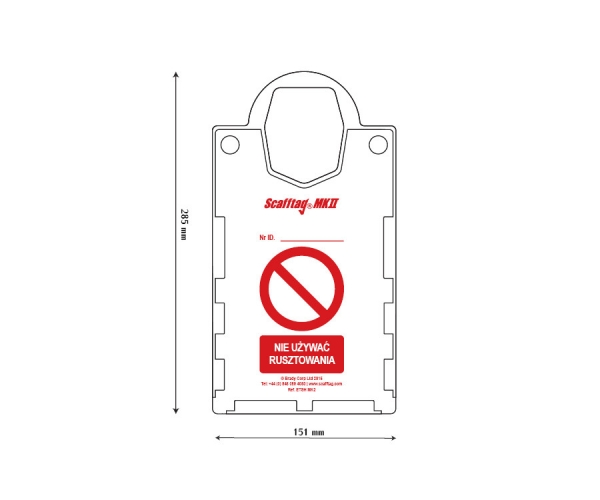 uchwyt podstawka scafftag mk2 pl brady - sklep bhp elmetal znaki etykiety i naklejki 4