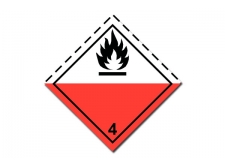 materiały stałe zapalne 4.1 - naklejka adr - sklep bhp elmetal znaki etykiety i naklejki 33
