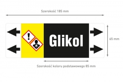 Glikol etykieta strzałka ISO 20560