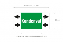 Kondensat etykieta strzałka ISO 20560