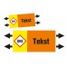pomarańczowa etykieta strzałka iso 20560 z ghs znacznik rurociągów - sklep bhp elmetal oznakowanie rurociągów 5