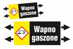 Wapno gaszone etykieta strzałka ISO 20560