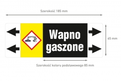 Wapno gaszone etykieta strzałka ISO 20560