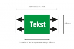 Zielonka etykieta strzałka ISO 20560
