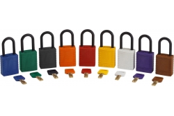 Kompaktowa kłódka LOTO SafeKey Nylon z szeklą aluminiową 25 mm