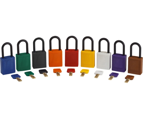 Kompaktowa kłódka LOTO SafeKey Nylon z szeklą aluminiową 25 mm kompaktowa kłódka loto safekey nylon z szeklą aluminiową 25 mm - sklep bhp elmetal lockout / tagout 4