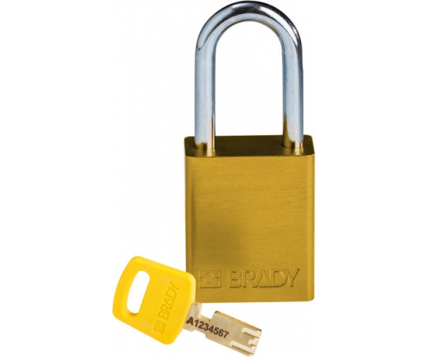 kłódka loto safekey aluminium z szeklą stalową 38 mm - sklep bhp elmetal lockout / tagout 4