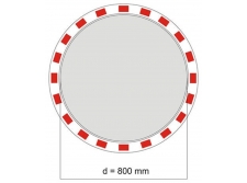 lustro sferyczne drogowe poliwęglanowe okrągłe o średnicy 900 mm - sklep bhp elmetal bariery, lustra i profile ochronne 13