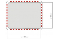 Lustro sferyczne drogowe akrylowe prostokątne o wymiarach 1000 x 800 mm