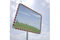 Lustro sferyczne drogowe akrylowe prostokątne o wymiarach 800 x 600 mm