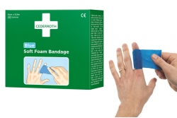 Samoprzylepny bezklejowy plaster Soft Foam Bandage Blue 4,5 m