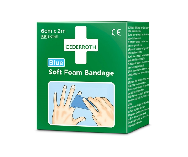samoprzylepny bezklejowy plaster cederroth soft foam bandage blue 2 m ref 51011011 - sklep bhp elmetal pierwsza pomoc 4