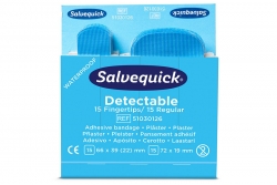 Plastry opatrunkowe wykrywalne opuszkowe Blue Detectable Salvequick