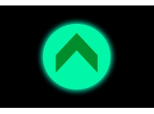 naklejka podłogowa fotoluminescencyjna kółko strzałka zielona oznakowanie podłóg 15