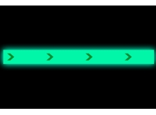 naklejka podłogowa fotoluminescencyjna kółko strzałka zielona oznakowanie podłóg 11