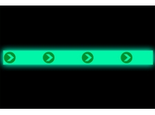 naklejka podłogowa fotoluminescencyjna kółko strzałka zielona oznakowanie podłóg 9