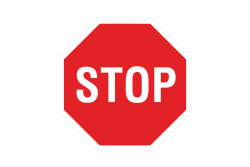 Stop. Znak BHP naklejka podłogowa