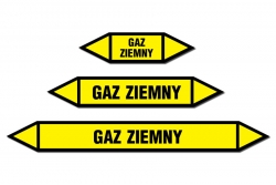 Gaz ziemny strzałka do oznakowania rurociągów