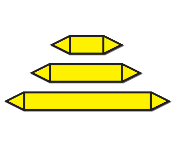 żółta strzałka do oznakowania rurociągów - sklep bhp elmetal oznakowanie rurociągów 4