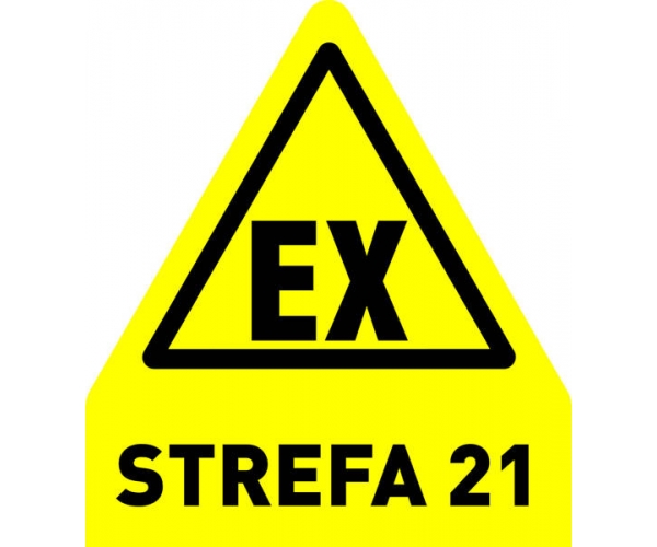strefa zagrożenia wybuchem 21 ex - naklejka samoprzylepna podłogowa - sklep bhp elmetal oznakowanie podłóg 4