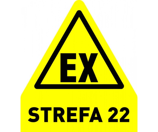strefa zagrożenia wybuchem 22 ex - naklejka samoprzylepna podłogowa - sklep bhp elmetal oznakowanie podłóg 4
