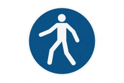 Droga dla pieszych - znak BHP podłogowy antypoślizgowy