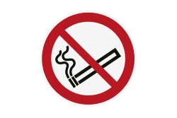 Zakaz palenia - znak BHP podłogowy antypoślizgowy