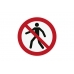 zakaz ruchu pieszych - znak bhp podłogowy antypoślizgowy samoprzylepny - sklep bhp elmetal zabezpieczenia antypoślizgowe 5