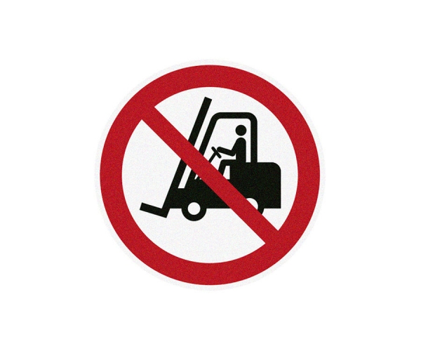 zakaz ruchu wózków widłowych - znak bhp podłogowy antypoślizgowy samoprzylepny - sklep bhp elmetal zabezpieczenia antypoślizgowe 4