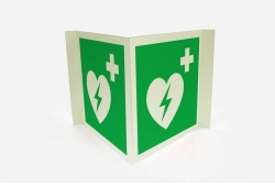 Defibrylator AED - znak przestrzenny BHP